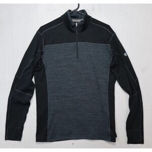 Kuhl Downhill Racer 1/4 Zip Long Sleeve Gray Sweater Mens Size L